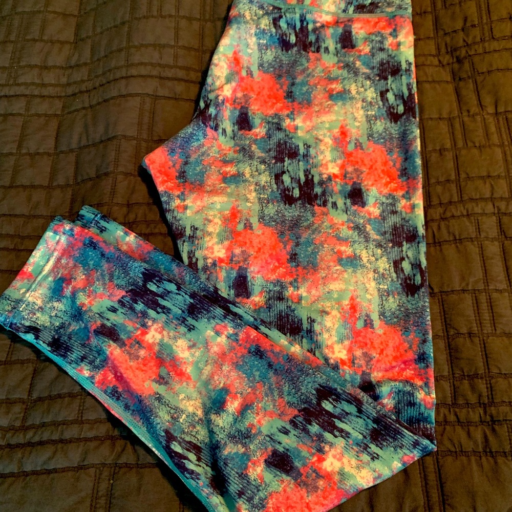 Vibrant Pink & Blue comfortable full length Yoga Pant!